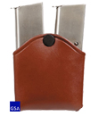 Leather open Top Double Magazine Carrier